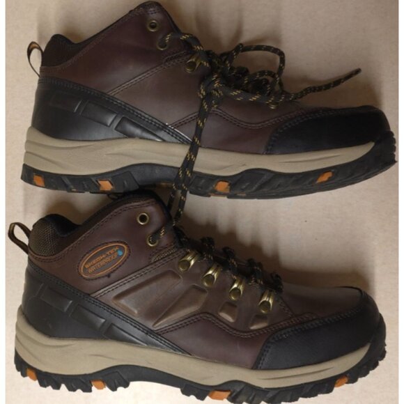Skechers Skech-Tex Waterproof Brown Leather Lace Up Ankle Work Boots Mens Size 6 - Picture 7 of 16